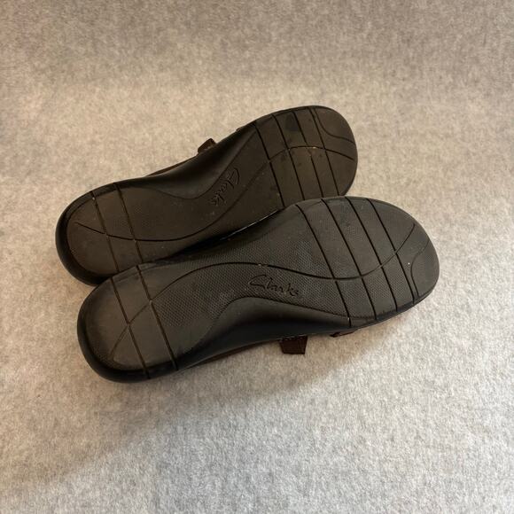 Clarks Bendables Mary Jane Loafer Comfort Shoe Women Size 7 Brown Leather Casual - Picture 9 of 9